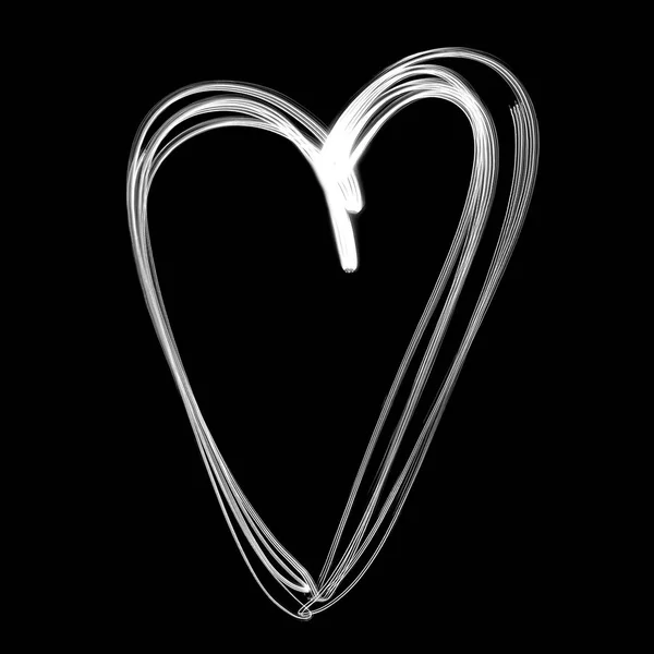 Coração em preto — Fotografia de Stock