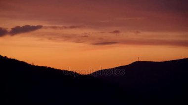 Güzel günbatımı gökyüzü ve bulutlar akşam