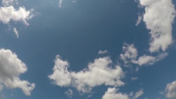 Timelapse Błękitne Niebo Białe Chmury — Wideo stockowe