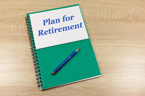 Retirement and Planning Concept - Notepad with the title \'Plan for Retirement\'