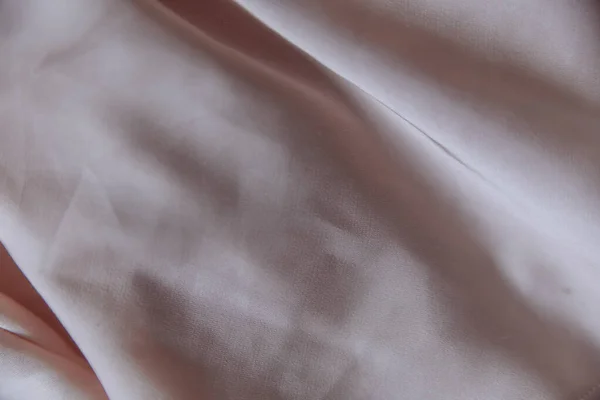 Fabric Folds Linen Pale Pink Close — Stock Photo, Image