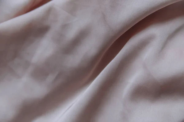 Fabric Folds Linen Pale Pink Close — Stock Photo, Image