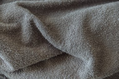 Gri Terry buruşuk havlu dokusu