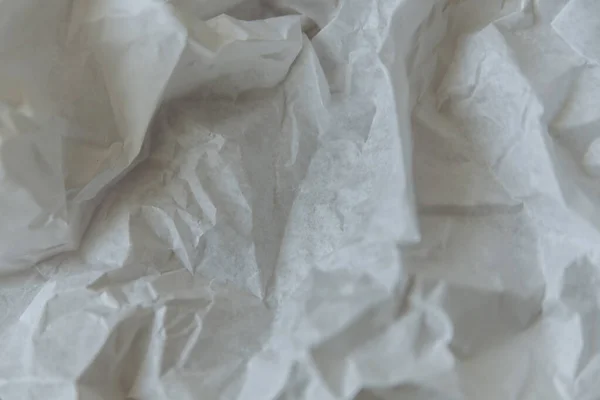 Crumpled Paper White Sheet White Background — Stock Photo, Image