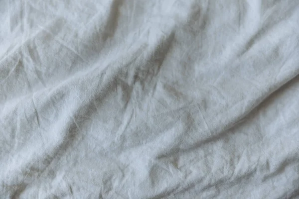 Crumpled White Gray Linen Background — Stock Photo, Image