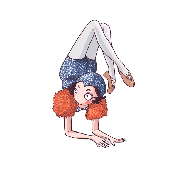 Circus Acrobat meisje — Stockvector