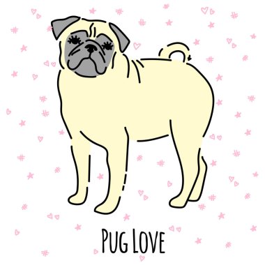 Şirin köpek. Çocuk çizimi. Yavru köpek. Komik bebek hayvan. Tişört baskısı için kullanılabilir, çocuklar moda tasarımı giyer, bebek partisi davetiyesi....