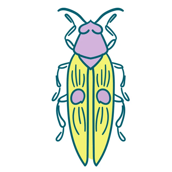 Käfer Insekten Modernes Symbol Symbol Und Illustration Glückliches Cartoon Insekt — Stockvektor