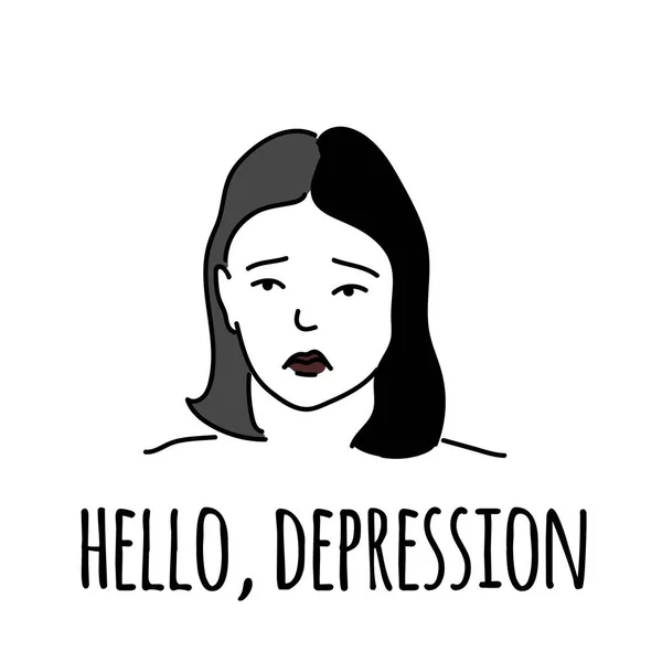 Une Adolescente Stressée Aiguë Fille Triste Malheureuse Colère Stressée Anger — Image vectorielle