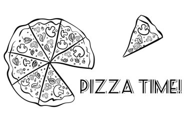 Restoran web sitesi için Gıda Afişi Tasarım Şablonu. Fast Food Teması 'nda Fast Food Menü Şablonu El Tarzı Çizimi Şekliyle Farklı Nesneler. Fast food dokusu.