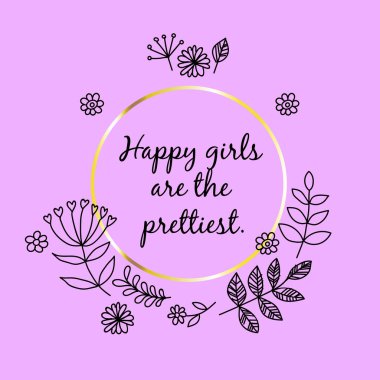 Vektör resmi, clipart, düzenlenebilir detaylar. Boho çiçek çerçevesi, metin şablonu. Tasarımınız ve diğer şeyler için dekor elemanı. Çiçek desenli bir çerçeve ve harf kartı. İlham verici bir işaret.