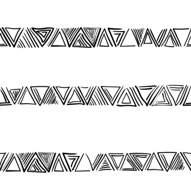 Kabile sanatı deseni. Etnik geometrik baskı. Aztek renginde yinelenen arka plan dokusu. Kızılderili, Güneybatı Hint baskısı. Etnik tasarım duvar kağıdı, kumaş, kapak, tekstil, dokuma, ambalaj.