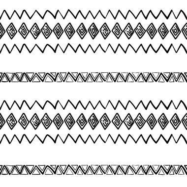 Kabile sanatı deseni. Etnik geometrik baskı. Aztek renginde yinelenen arka plan dokusu. Kızılderili, Güneybatı Hint baskısı. Etnik tasarım duvar kağıdı, kumaş, kapak, tekstil, dokuma, ambalaj.