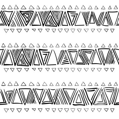 Kabile sanatı deseni. Etnik geometrik baskı. Aztek renginde yinelenen arka plan dokusu. Kızılderili, Güneybatı Hint baskısı. Etnik tasarım duvar kağıdı, kumaş, kapak, tekstil, dokuma, ambalaj.