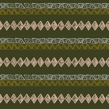 Kabile sanatı deseni. Etnik geometrik baskı. Aztek renginde yinelenen arka plan dokusu. Kızılderili, Güneybatı Hint baskısı. Etnik tasarım duvar kağıdı, kumaş, kapak, tekstil, dokuma, ambalaj.