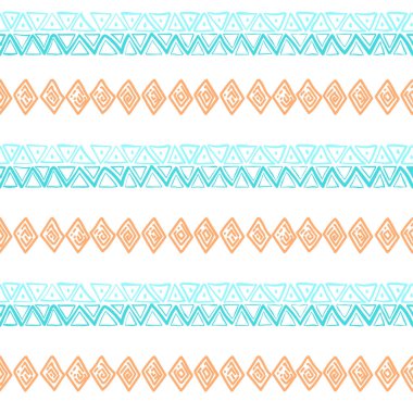 Kabile sanatı deseni. Etnik geometrik baskı. Aztek renginde yinelenen arka plan dokusu. Kızılderili, Güneybatı Hint baskısı. Etnik tasarım duvar kağıdı, kumaş, kapak, tekstil, dokuma, ambalaj.