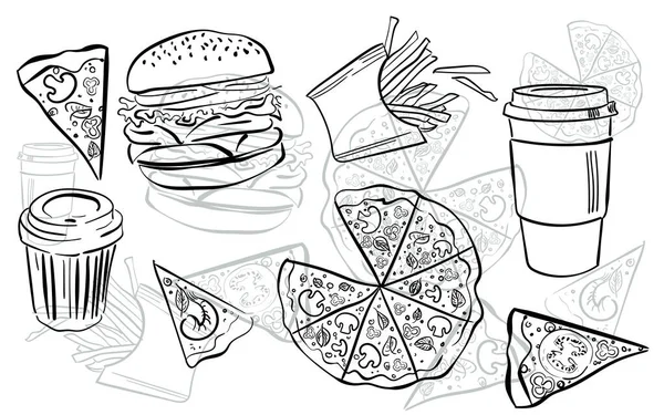 Food Banner Design Template Für Restaurant Website Fast Food Menüvorlage — Stockvektor