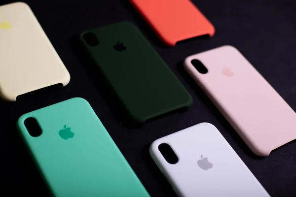Bunte Original Hüllen Für Iphone Iphone Apple Zubehör Bunte Handyhüllen — Stockfoto