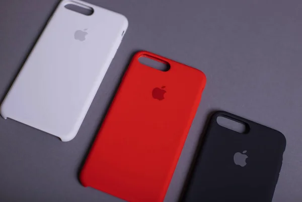 Кольорові Оригінальні Корпуси Iphone Iphone Аксесуари Від Apple Магазинах Мобільних — стокове фото