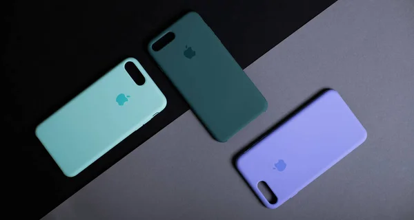 Bunte Original Hüllen Für Iphone Iphone Apple Zubehör Bunte Handyhüllen — Stockfoto