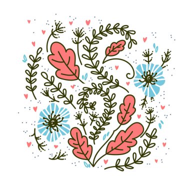 Karalama tasarım elementleri seti. İskandinav, İskandinav deseni. El yapımı dekorasyon koleksiyonu. Vektör resmi, clipart, düzenlenebilir detaylar. Boho şablonu.