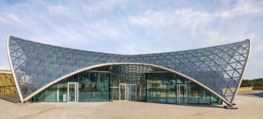 Nagorny Park füniküler üst istasyonu. Bakı. Azerbaycan Cumhuriyeti. Panorama