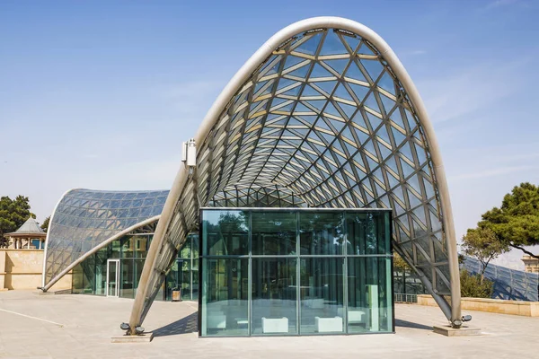 Estación Superior Del Funicular Nagorny Park Bakú República Azerbaiyán Panorama — Foto de Stock