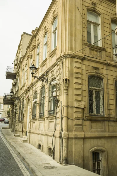 Azerbajdzjan Baku Gamla Stan Juli 2014 Street Centrala Delen Staden — Stockfoto