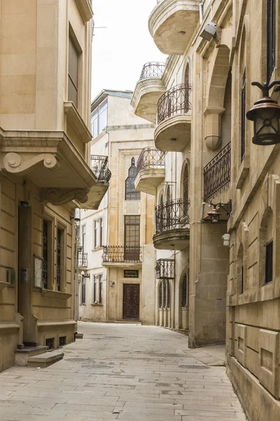 Rua Parte Central Cidade Baku Património Histórico Azerbaijão Icheri Sheher — Fotografia de Stock