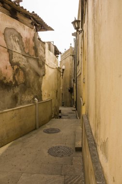 Azerbaycan Cumhuriyeti 'nin Bakü şehrinin eski tarihi caddeleri. Merkez kısmı UNESCO 'nun dünya mirası sahası. .