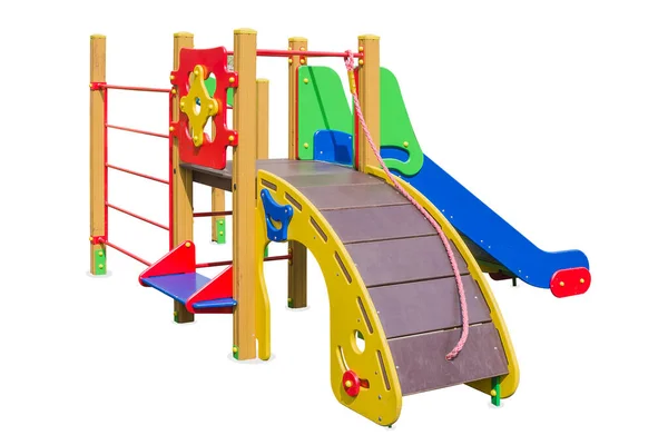 İnsanların ve Entertainment 'ın gelişimi için yapılmış bir parkta çocuk parkı. İzole edilmiş.