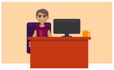 masada oturan adam. infographics. Vektör grafikleri