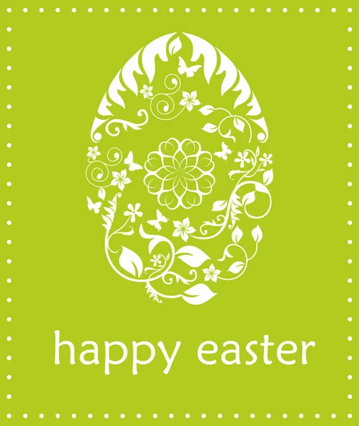 Cartão estilizado com ornamento. imagem vetorial ovos e flores —  Vetores de Stock