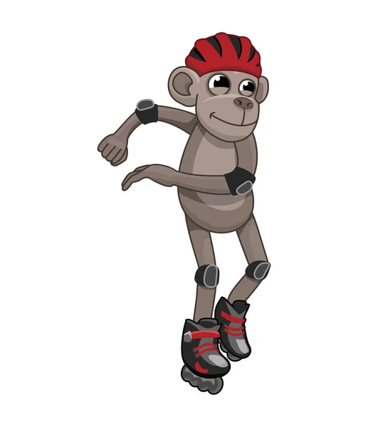 Rouleaux de singe sur rouleaux — Image vectorielle