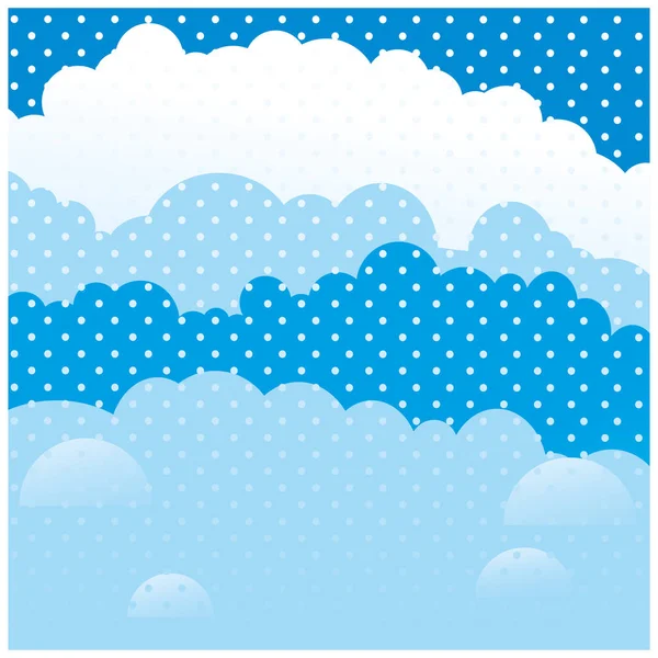 Winter square background. Snow and clouds. vector — Stock Vector