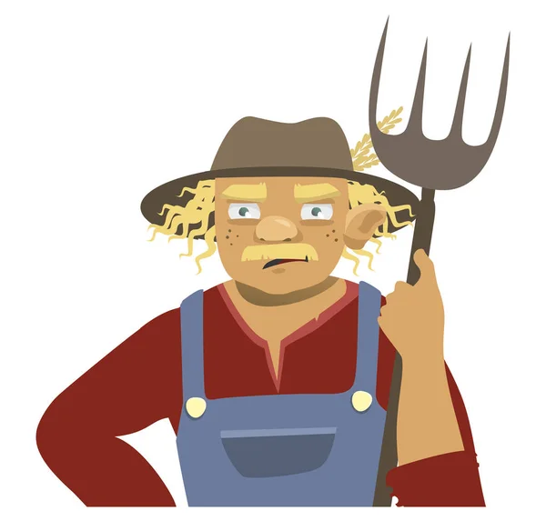 Farmer on a white background. vector illustration — Stock Vector