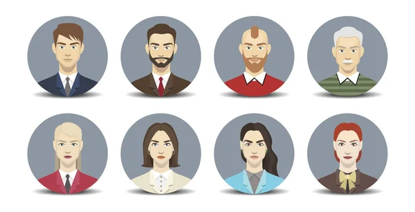 Het aantal mannen en vrouwen. portretten van pictogrammen. vectorillustratie — Stockvector