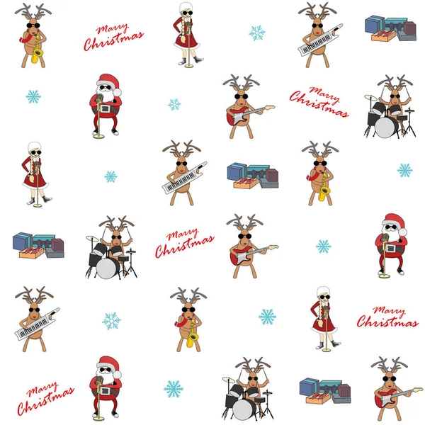 Weihnachten Hintergrund mit traditionellen Zeichen — Stockvektor