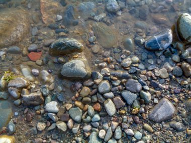 Temiz suda taş var.