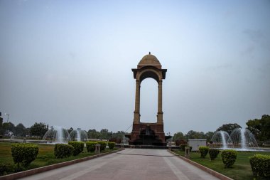 Hindistan Kapısı Yeni Delhi Hindistan Karanlık Gece Görüşü