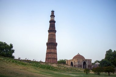 Kutub Minar, dünyanın en uzun tuğlaları minaresi, Yeni Delhi, Hindistan Dünya Mirası