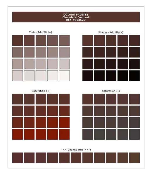 Χρωματολόγια Palette Chocolate Fondant Άνοιξη Και Καλοκαίρι 2020 Χρωματολόγια Palette — Φωτογραφία Αρχείου