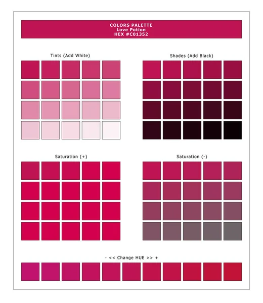 COLORS PALETTE / Love Potion / Spring and Summer 2020 Colors Palette for Textile Prints and Digital Use. Fashion Trend Colors Guide with Tints and Shades Swatches, Compatible with Design Softwares.