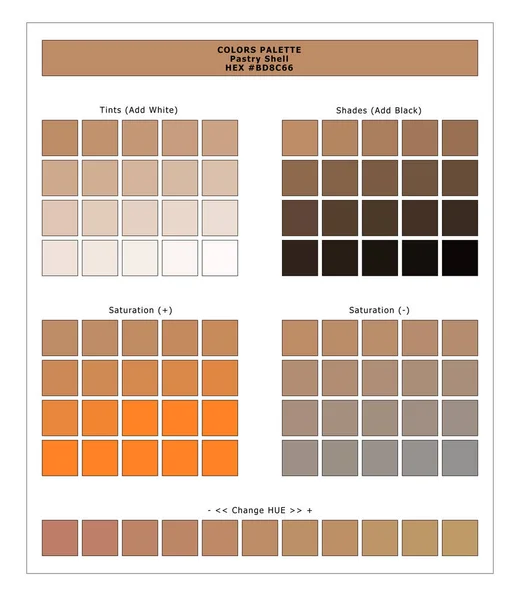 COLORS PALETTE / Pastry Shell / Spring and Summer 2020 Colors Palette for Textile Prints and Digital Use. Fashion Trend Colors Guide with Tints and Shades Swatches, Compatible with Design Softwares.