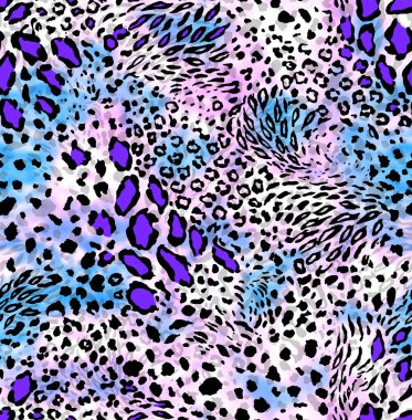 Kusursuz vahşi deri deseni. Kaplan derisi, jaguar derisi. Açık arkaplanda leopar baskısı.