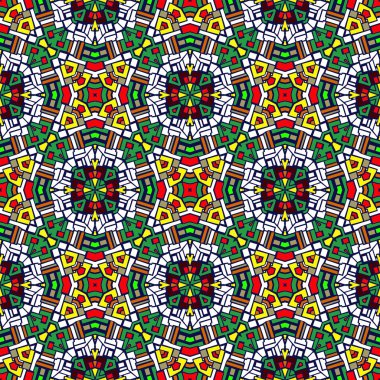 Kusursuz Geometrik Doğu Deseni Geleneksel Arkaplan, Halı, Duvar Kağıdı, Giysi, Paket, Batik, Kumaş ve Tekstil Tasarımı.