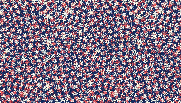 Sömlös Mikro Blommönster Med Flera Färger Blomma Redo För Textiltryck — Stockfoto