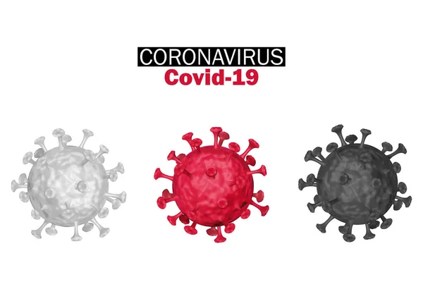 Renkli Mikroskobik Virüs Yakın Plan Beyaz Zemin Üzerinde Kırpma Yolu — Stok fotoğraf