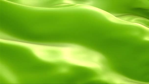 Jasná Zelená Vlajka Mávající Větrem High Resolution Full Bezproblémová Animace — Stock video