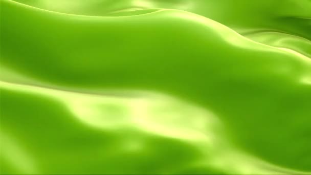 Drapeau de couleur vert clair agitant le vent. 4K haute résolution Full HD. Animation en boucle sans couture Présentation vidéo en gros plan .